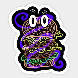 Burger Monster Sticker